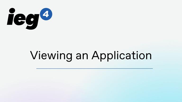 Blue Badge  - Viewing an Application