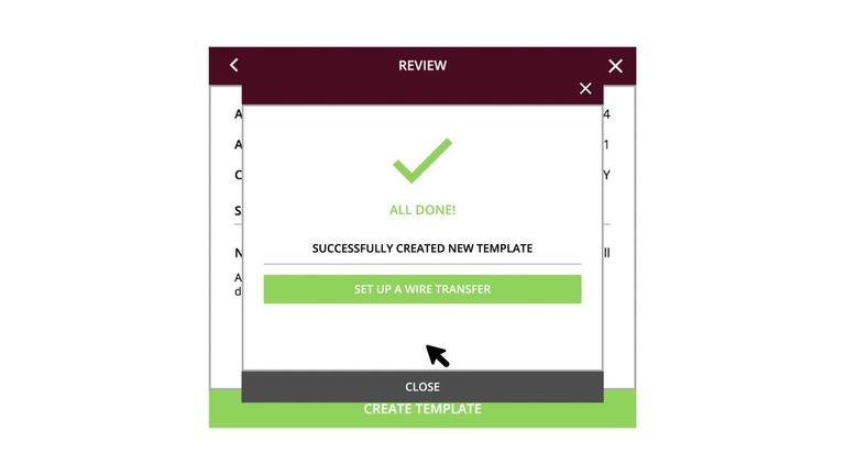 Managing Wire Transfer Templates