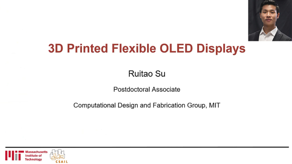 Display Technology Symposium Asia: 3D Printed Flexible OLED Displays