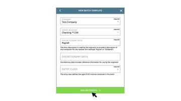 CSIBOB08 - Managing ACH Batch Templates