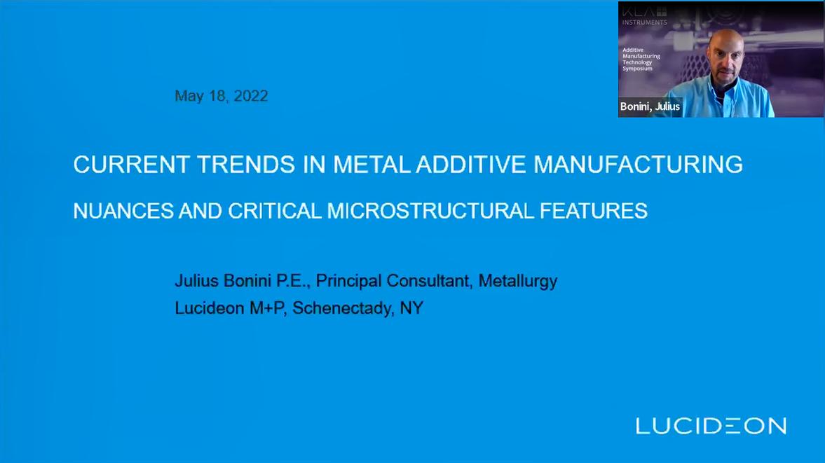 Additive Manufacturing Symposium: Current Trends in Metal AM