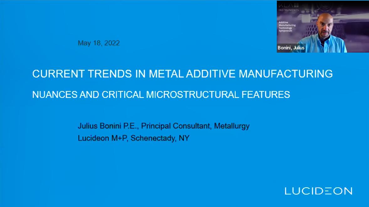 Additive Manufacturing Symposium: Current Trends in Metal AM