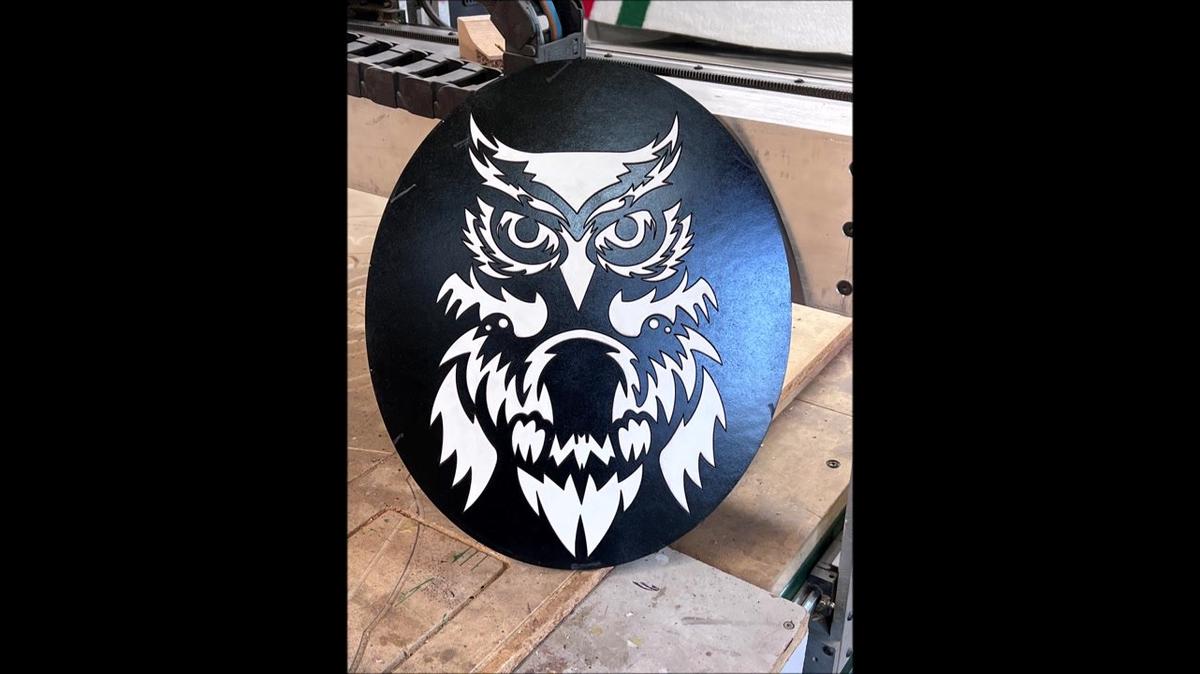 Fierce looking owl trace