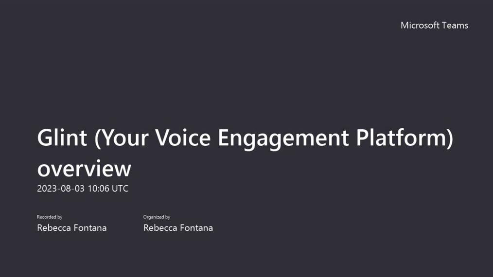 Glint (Your Voice Engagement Platform) overview-for L&D