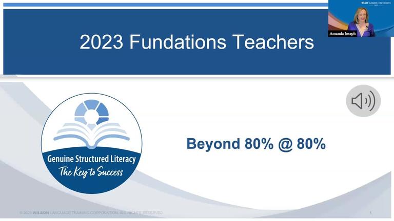 Beyond 80% @ 80%