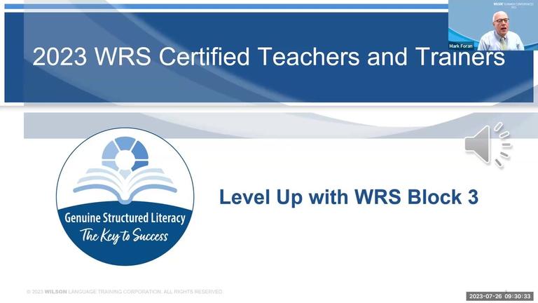 Level Up with WRS Block 3