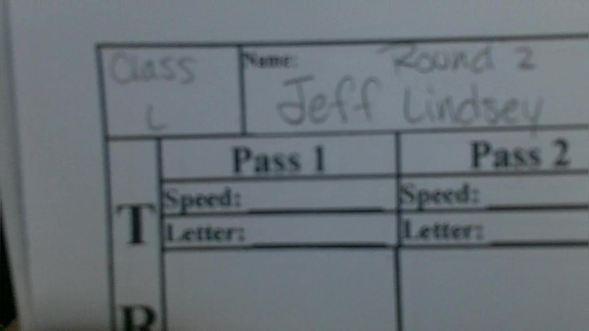 Jeff Lindsey M5 Round 2 Pass 1