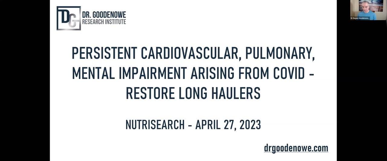 Prodrome Webinar Long Covid -Dr Goodenowe April 2023