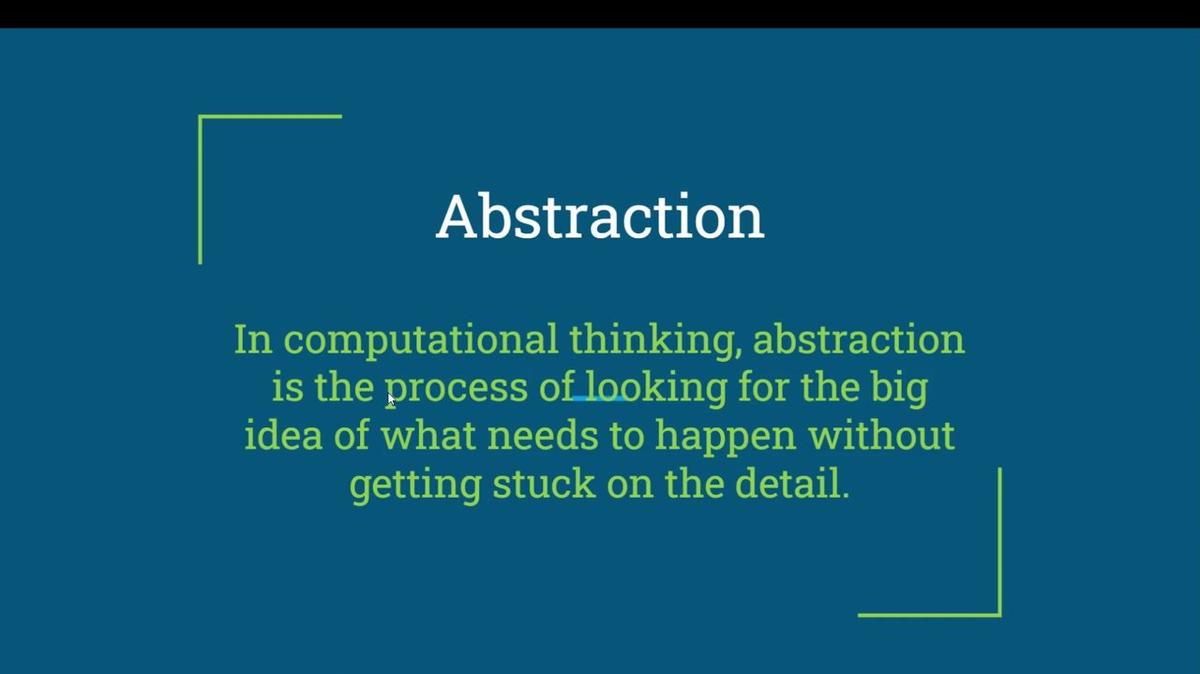 Computational Thinking Explanations - Abstraction