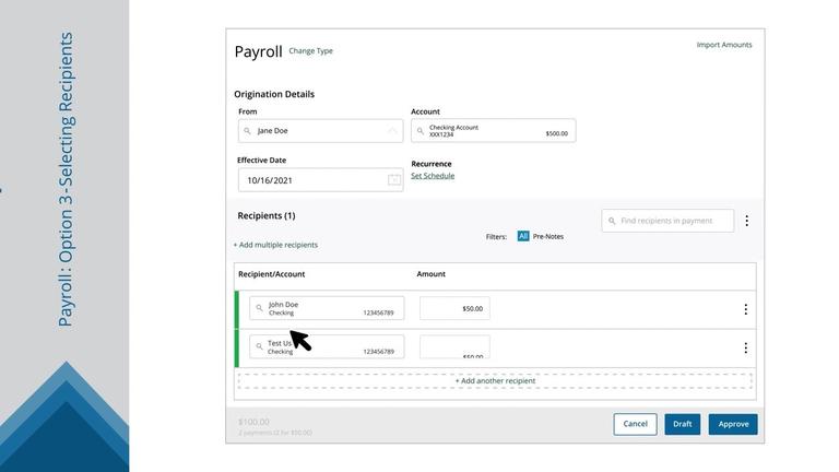 Creating Payroll, Multiple, &amp; Split Payments