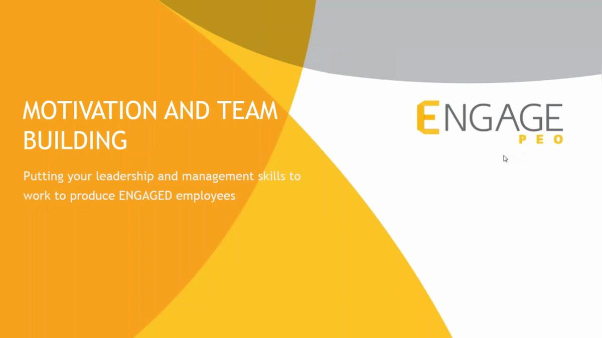 April 2017 HR Webinar: Motivation and Team Building
