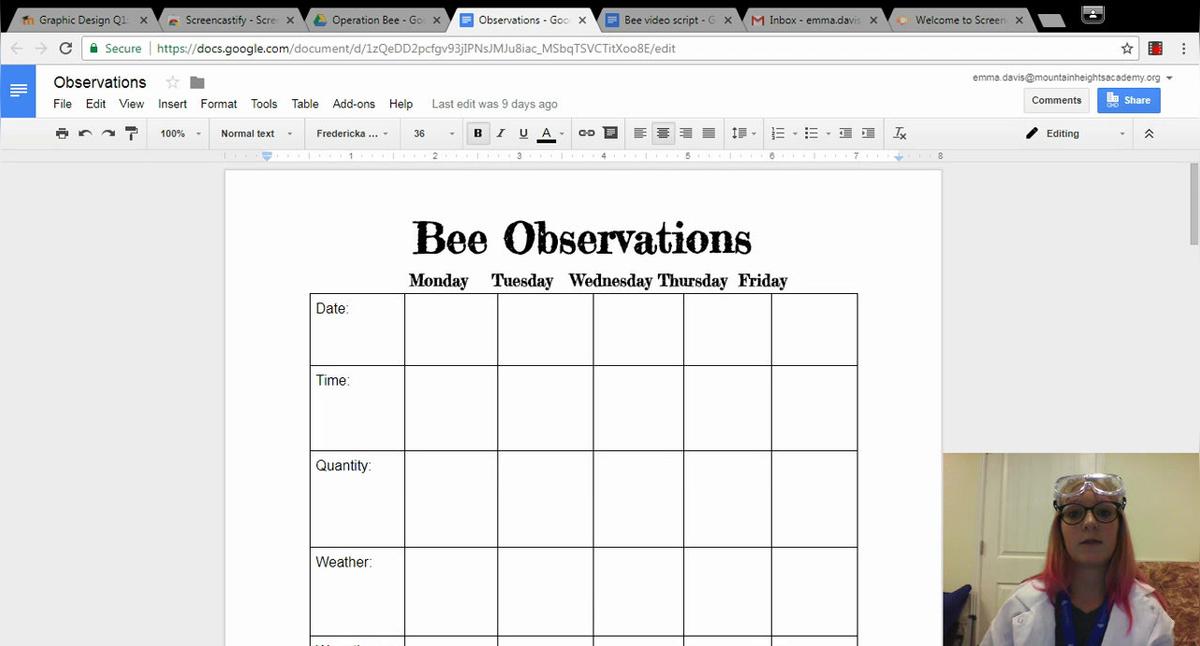Bee Team Making Observations