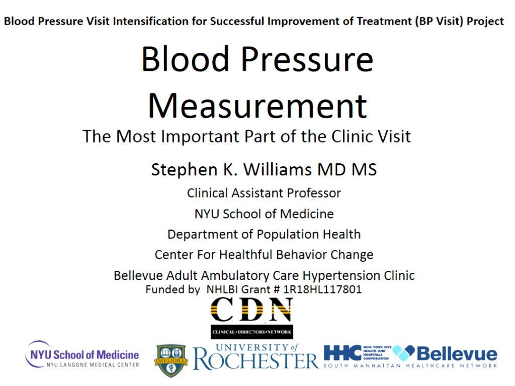 Blood Pressure Measurement: The Most Important Part of the Clinic Visit
