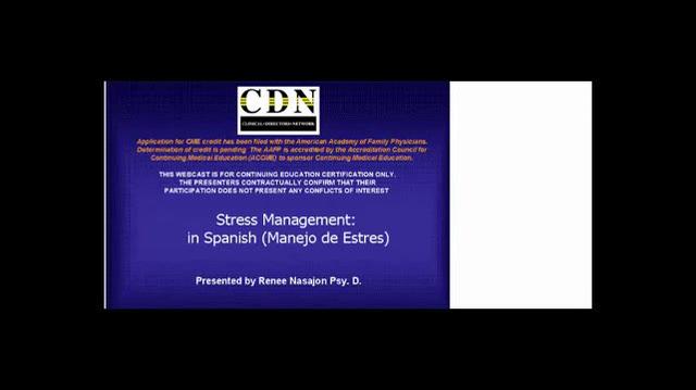 SMART/EST Stress Management Webcast (Spanish)