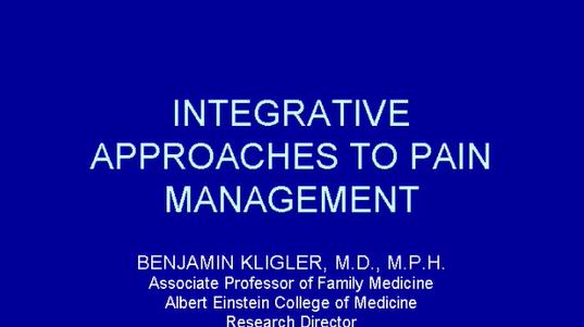 Integrative Approach to Pain