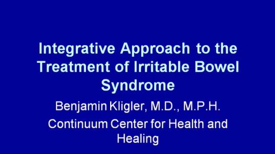 Integrative Approach to the Treatment of Irritable Bowel Syndrome