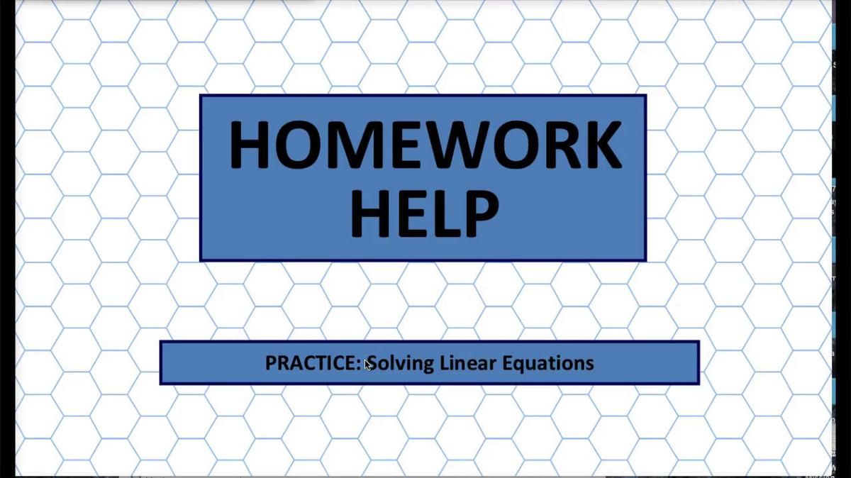 Q1 HH Solving Linear Equations.mp4