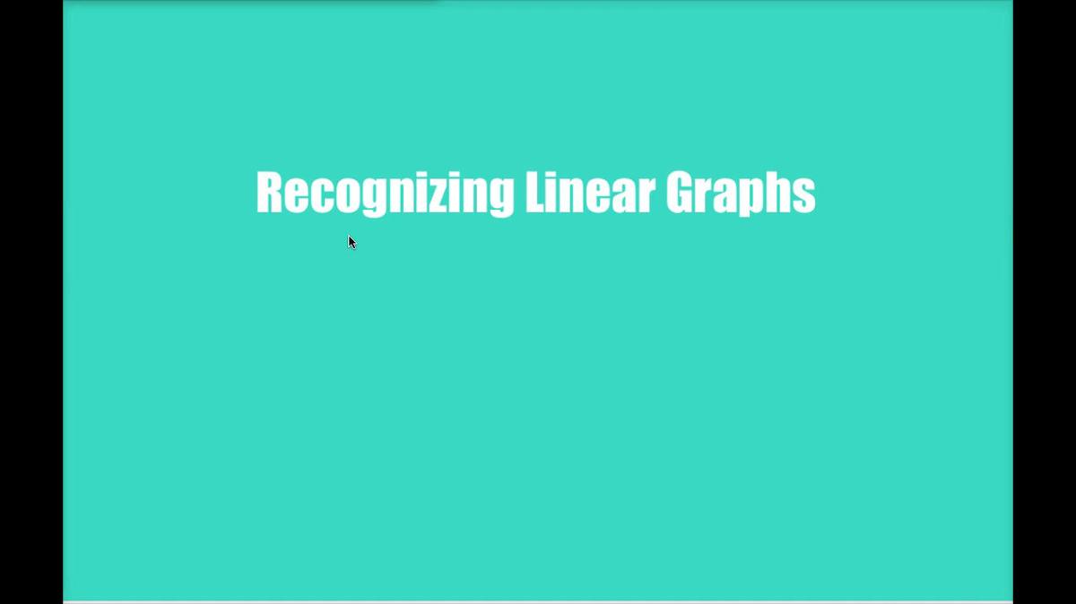 Math 8 Q2 - Unit 4 Recognizing Linear Graphs.mp4