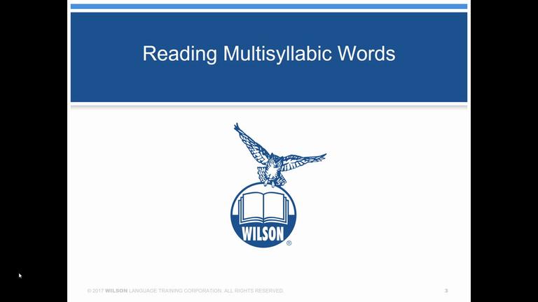 Reading Multi Syllabic Words