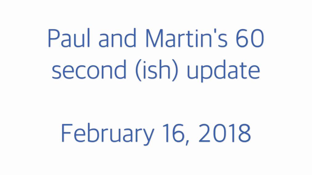 STP 60 second update 16.02.18