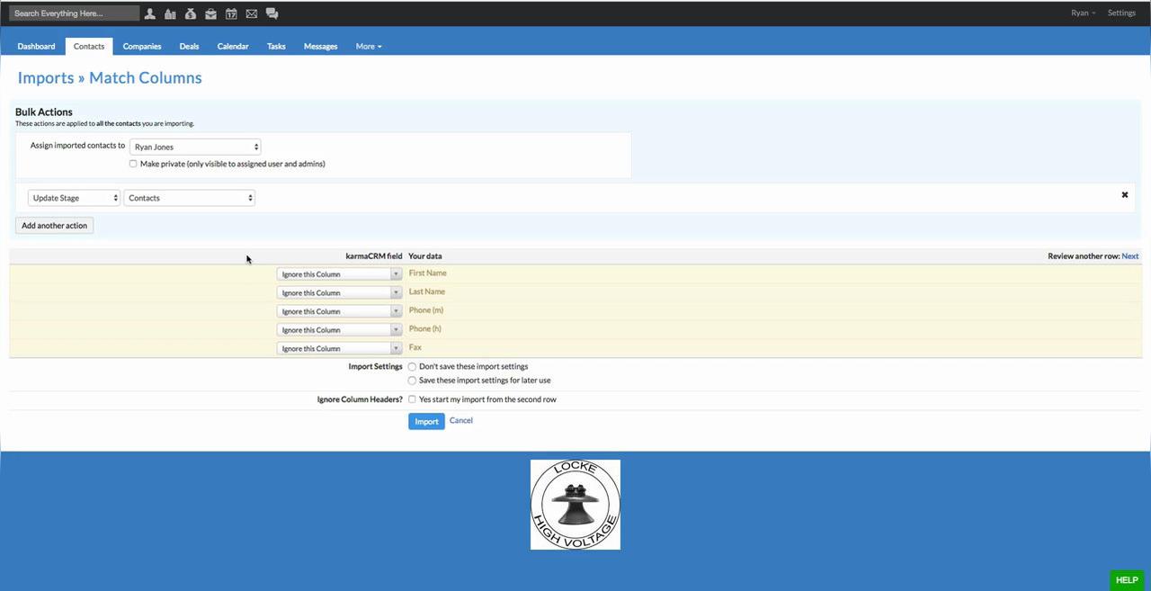 Import CSV - Import Mapping