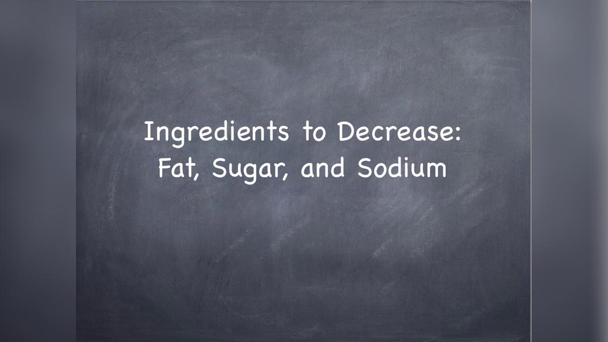 Nutrition Training - 25 - Recipe Modifications (5/5)