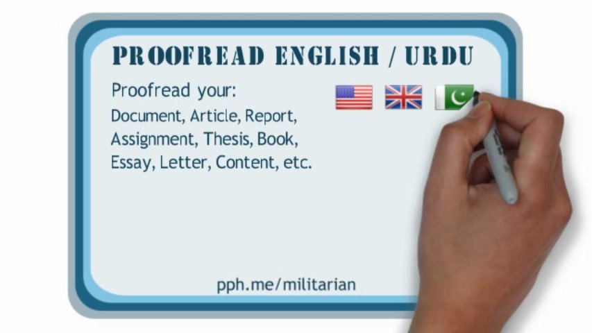 Proofread English or Urdu document