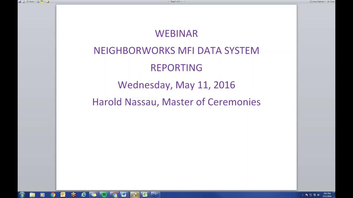 2016-05-11 14.01 Using the New MFI System (NWA Staff)