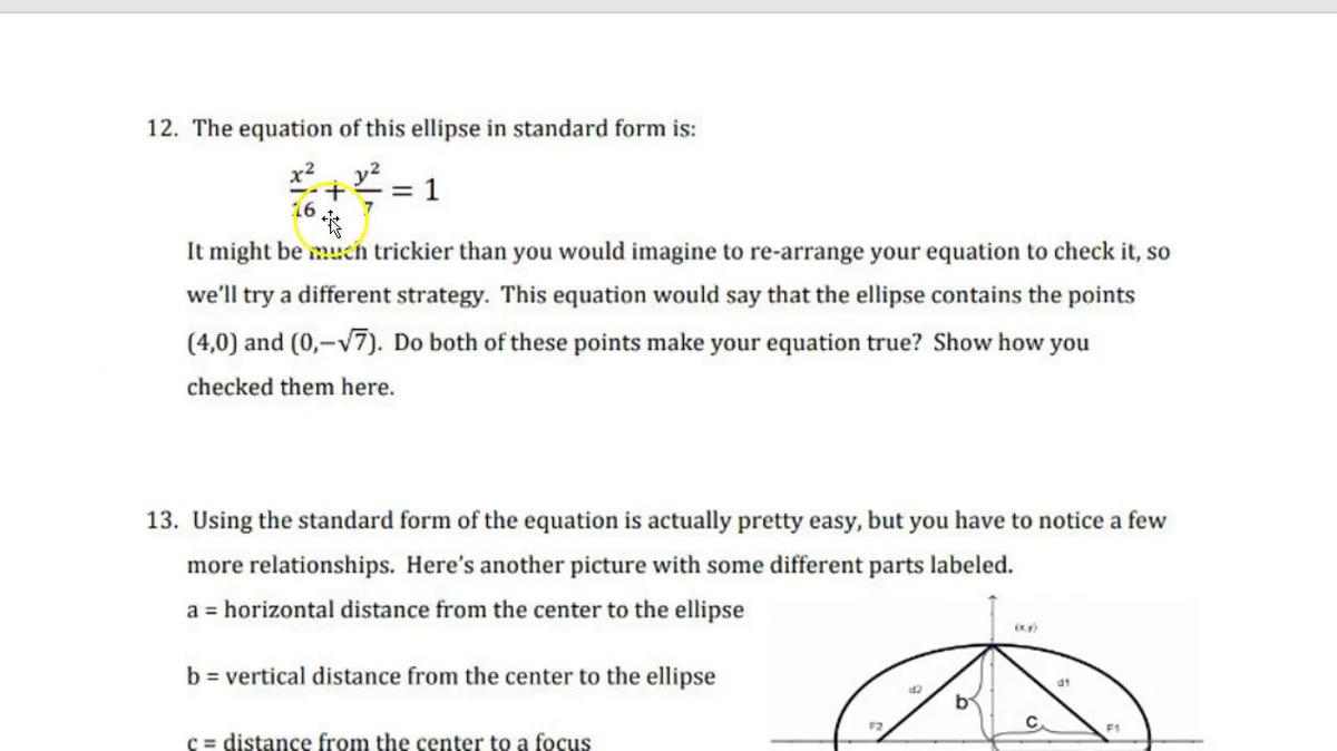 Precalc Defining Ellipses Guided Notes Part 2.mp4