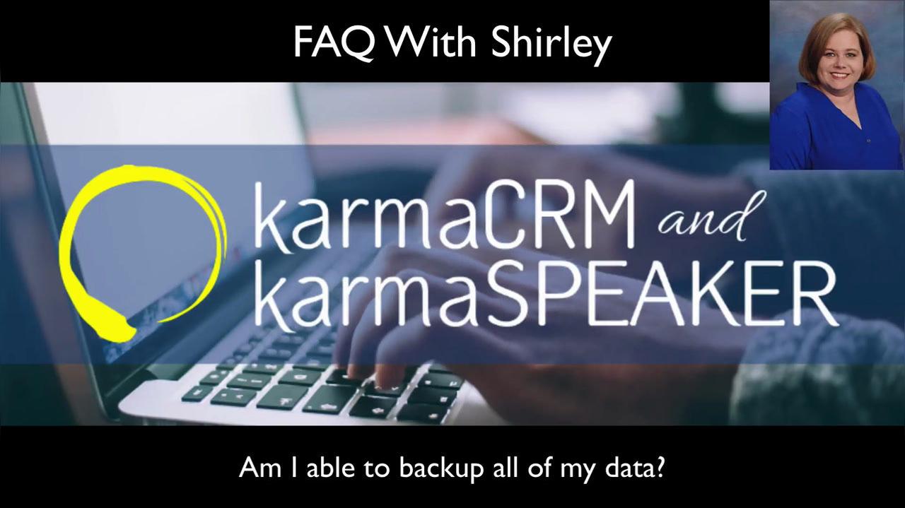 Am I able to backup all of my data?
