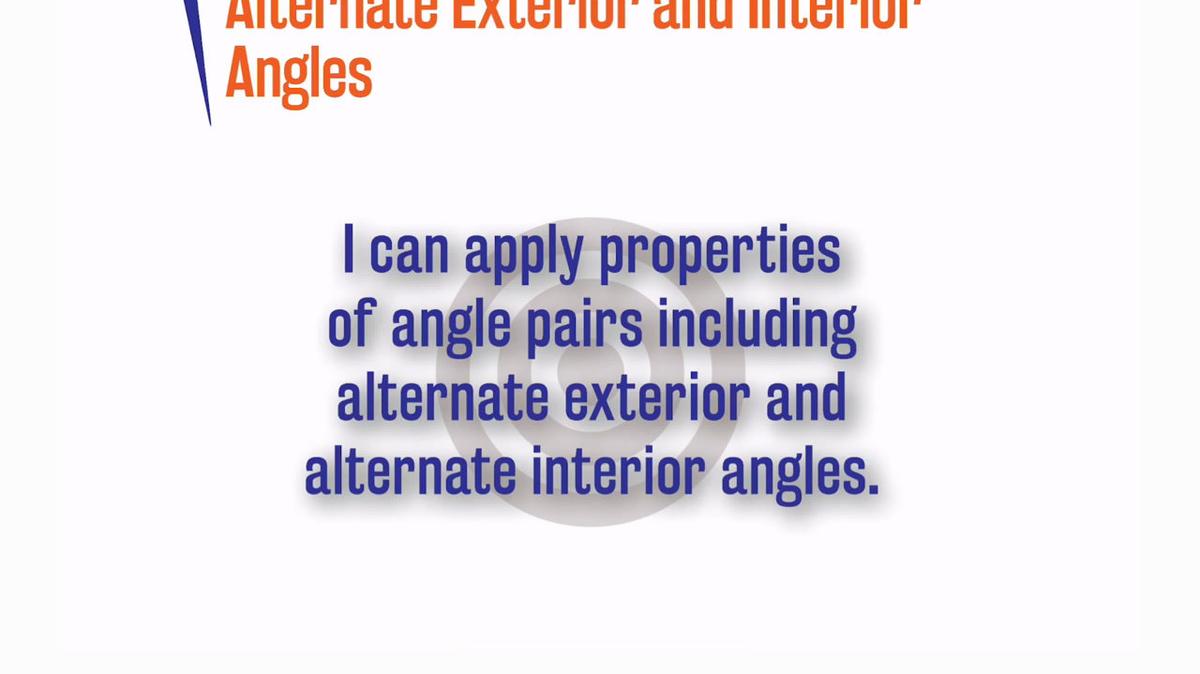 Alternate Exterior and Interior Angles