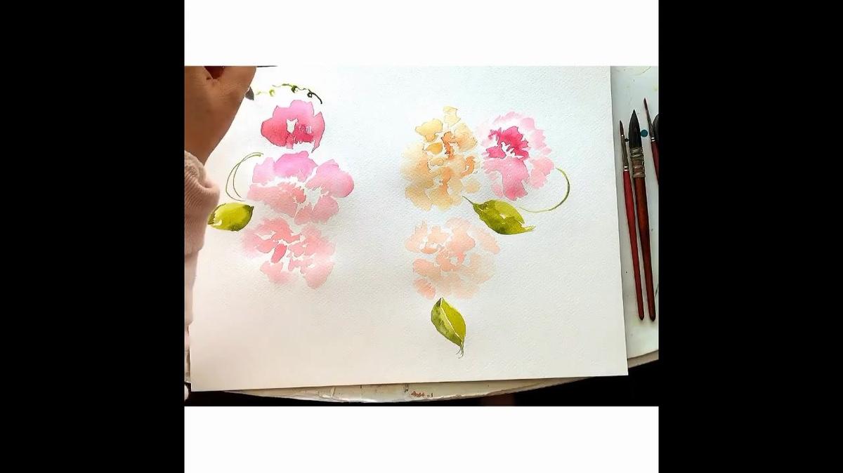 Watercolor Floral Bouquet Process Video - Kara Aina