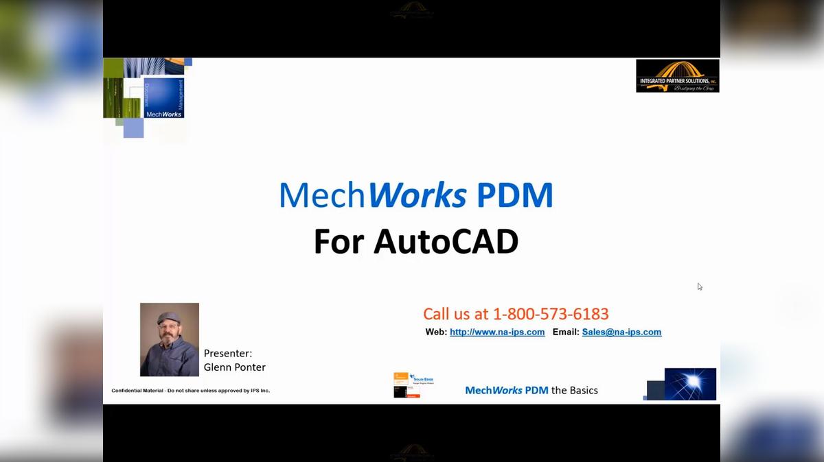 MechWorks PDM for AutoCAD Tutorial - Introduction Demo