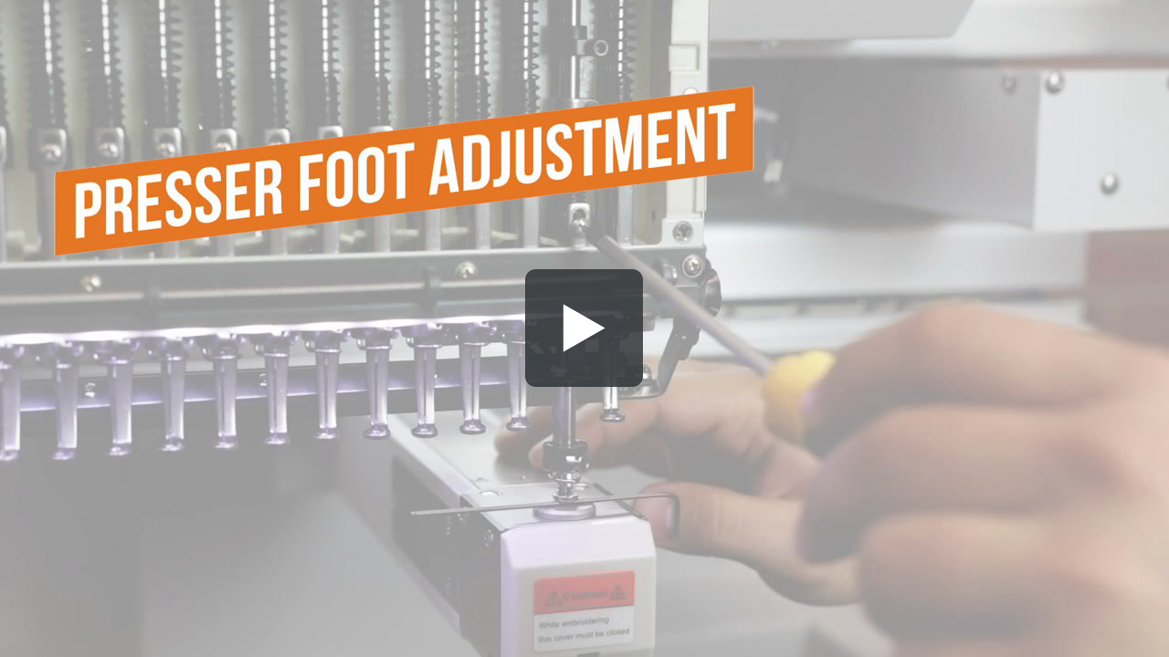 Presser foot adjustment MT
