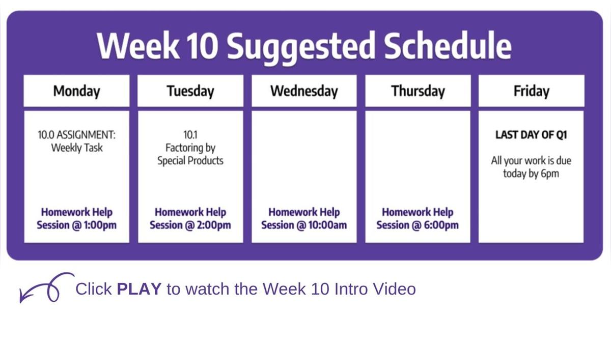 SM2 Honors Q1 Week 10 Weekly Intro Video
