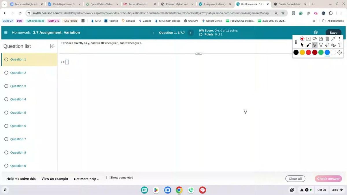Math 1050 3.7 #1, 2