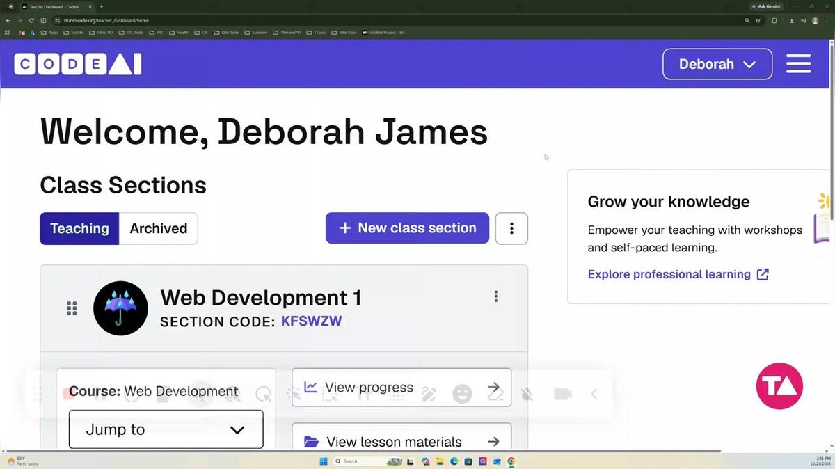 Get to Web Lab CodeAI