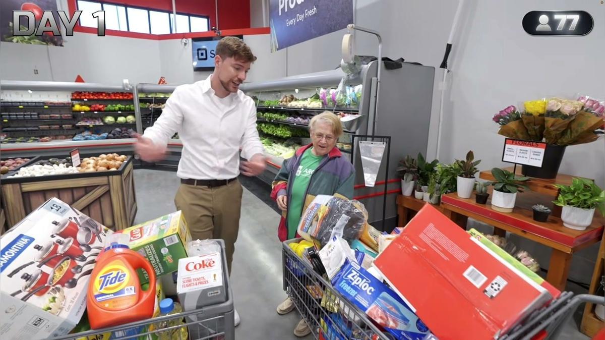 Passion Roses Mr. Beast Last to Leave Grocery Store