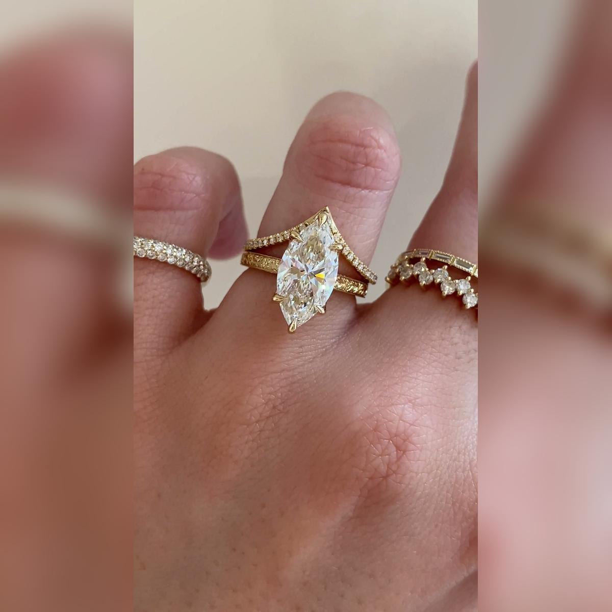 Meadow Marquise Wedding Band Pairings