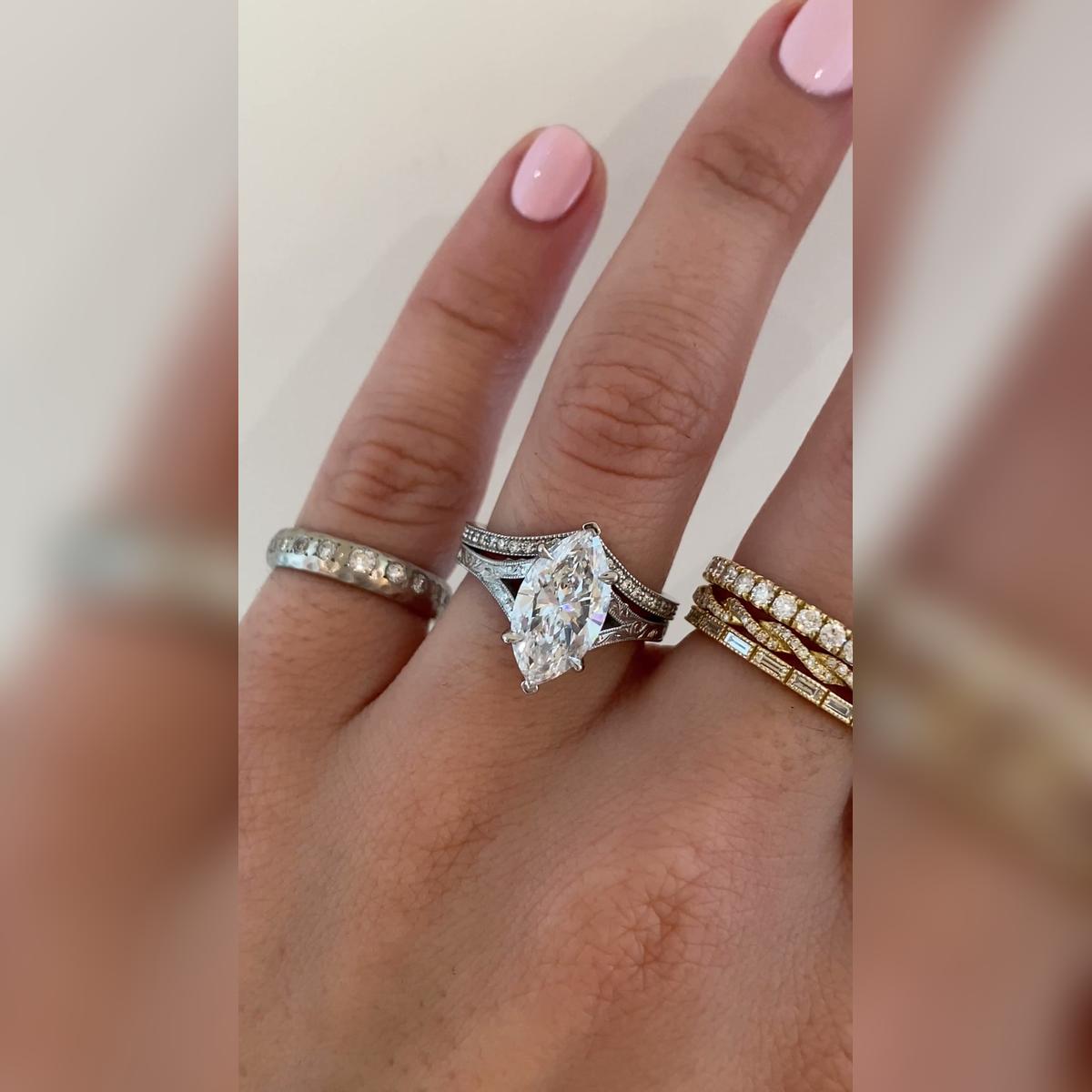 Sylvia Marquise Wedding Band Pairings