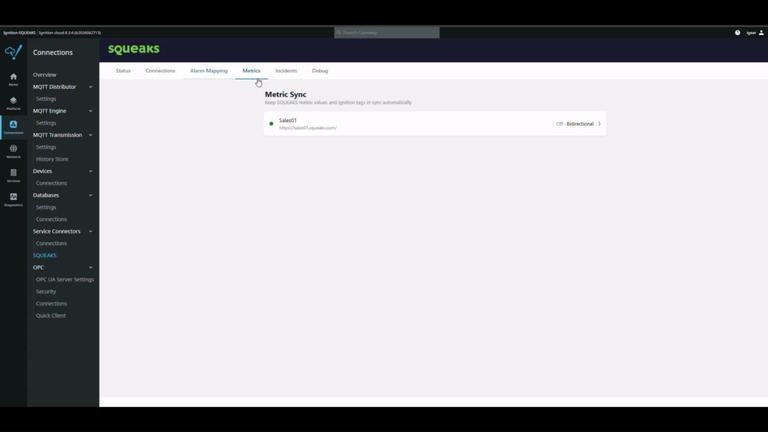 Ignition Module - Configuring SQUEAKS Metrics