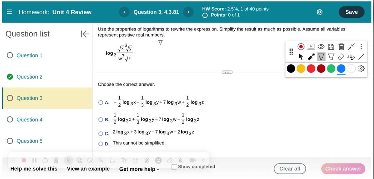 Math 1050 Unit 4 Review #3