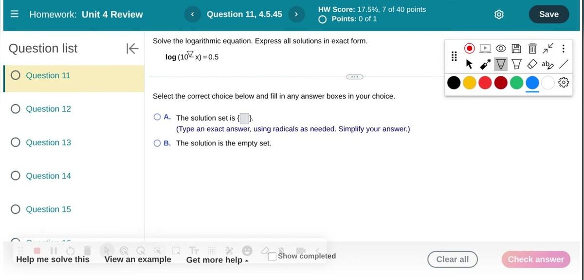 Math 1050 Unit 4 Review #11