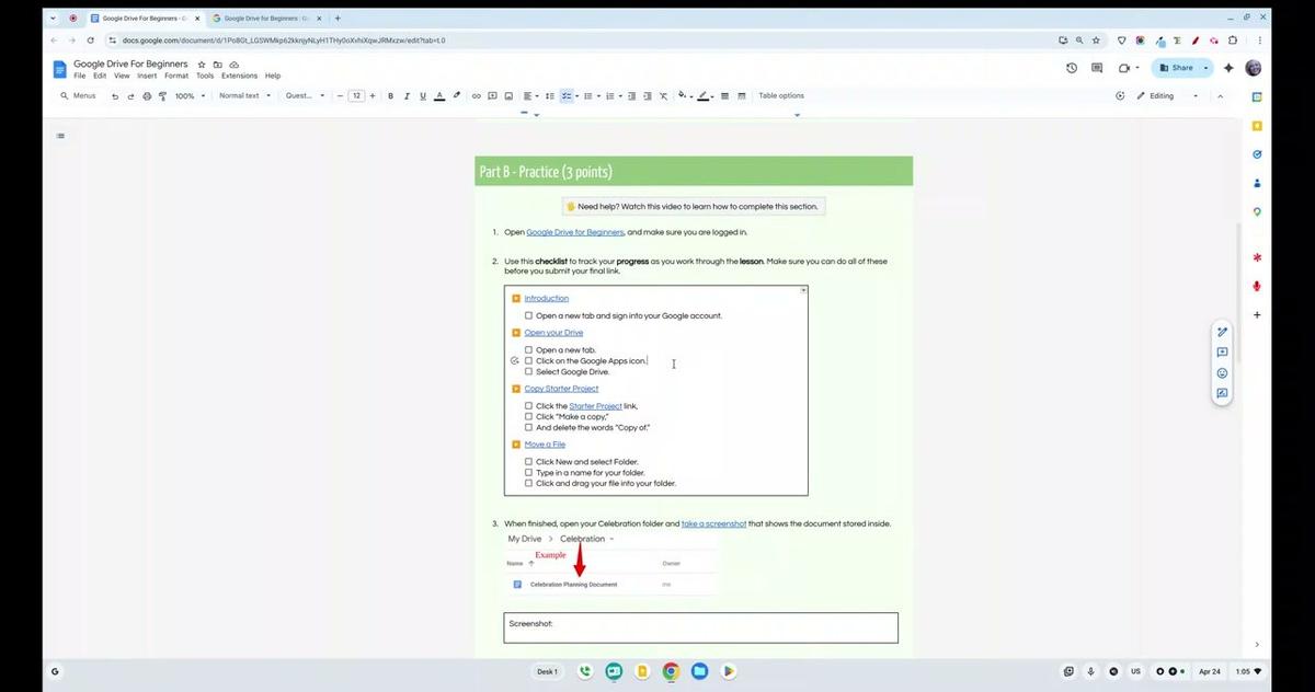 Google Drive For Beginners - Practice Video