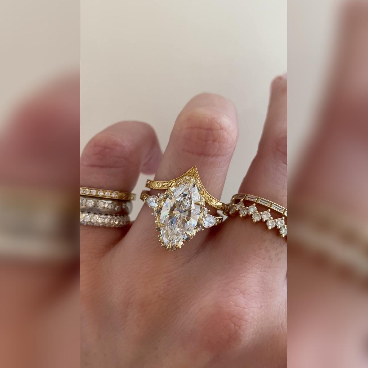 Divinia Marquise Wedding Band Pairings