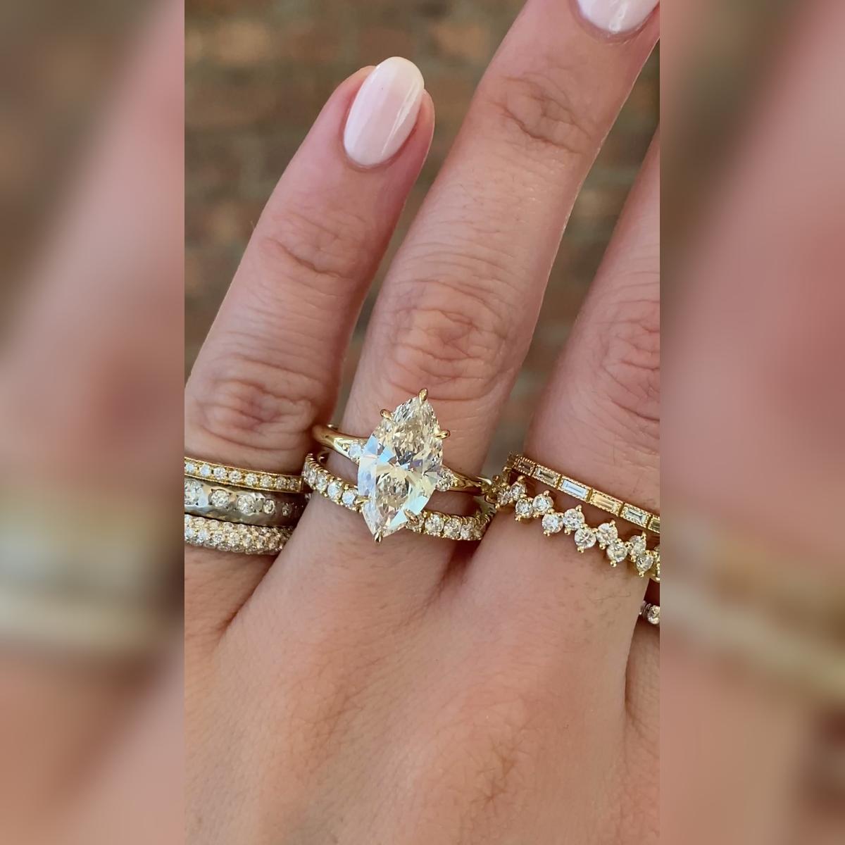 Alina Marquise Wedding Band Pairings