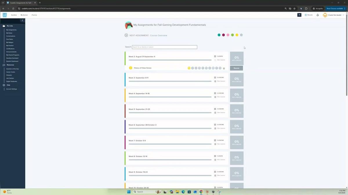 Gaming Development Fundamentals CodeHS and OpenLMS Connection