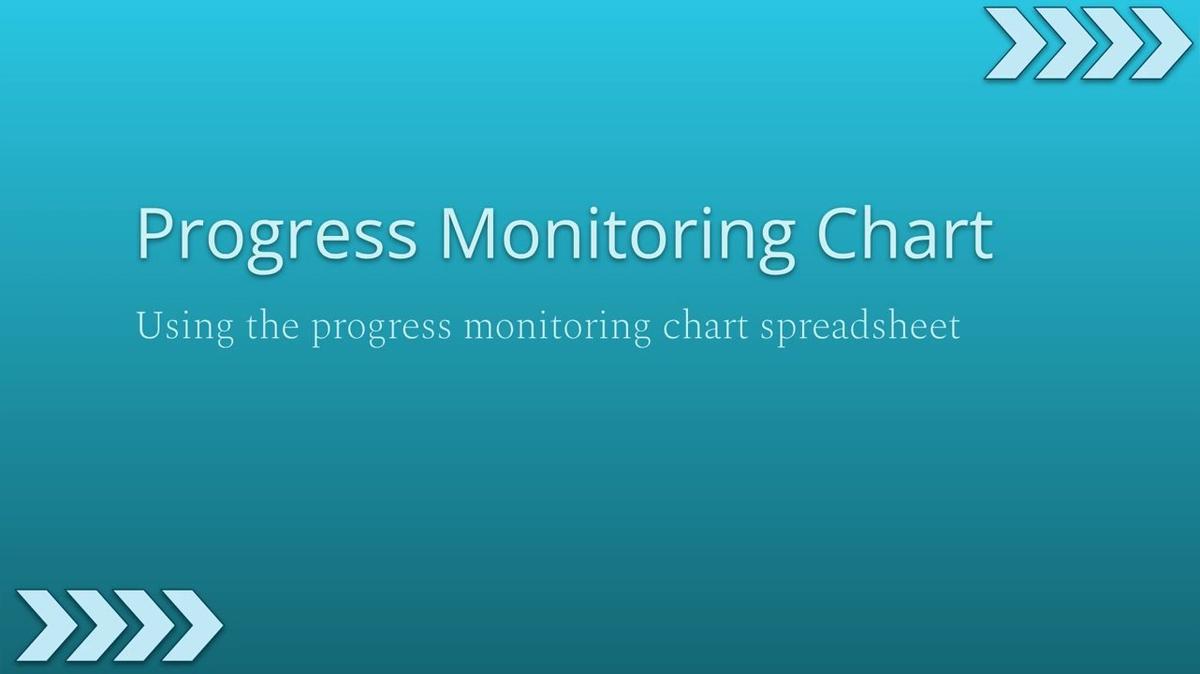 Progress Monitoring Chart Spreadsheet