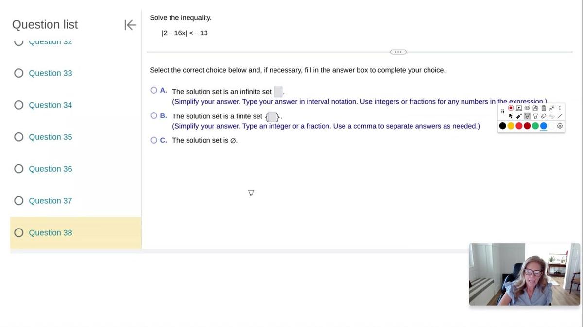 Math 1050 Test Review #1 Question 38