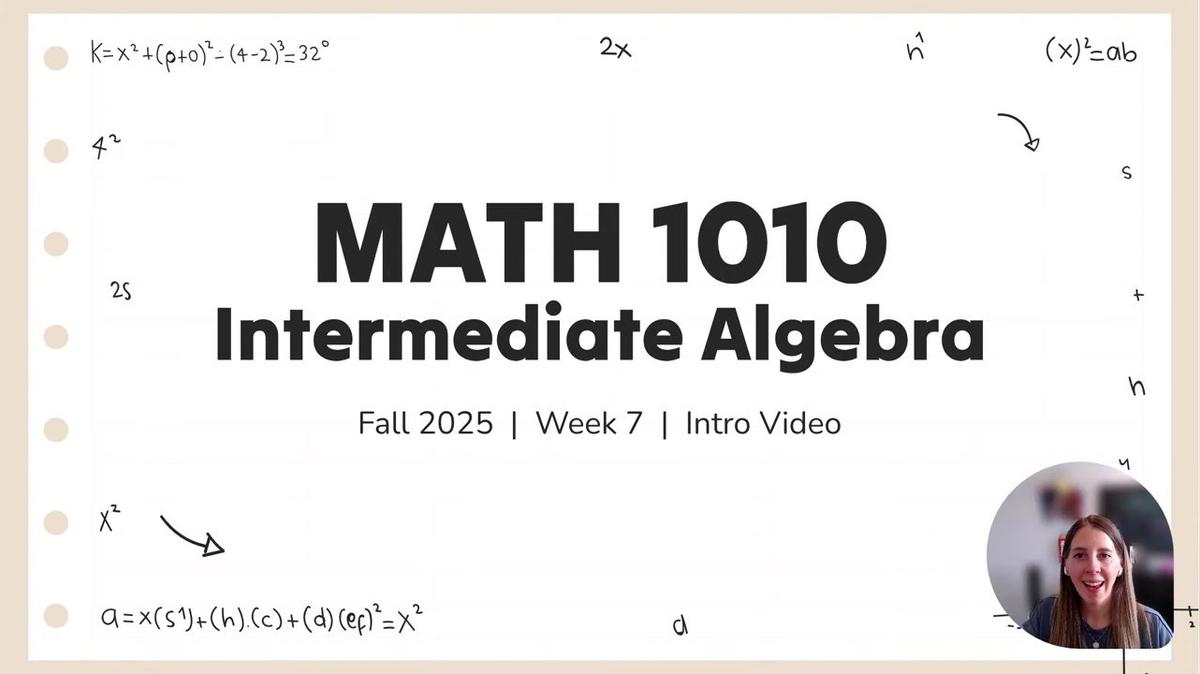 MATH 1010 Fall 2025 - Week 7-2